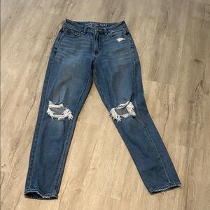 American Eagle Outfitters Ripped Blue Skinny Jeans